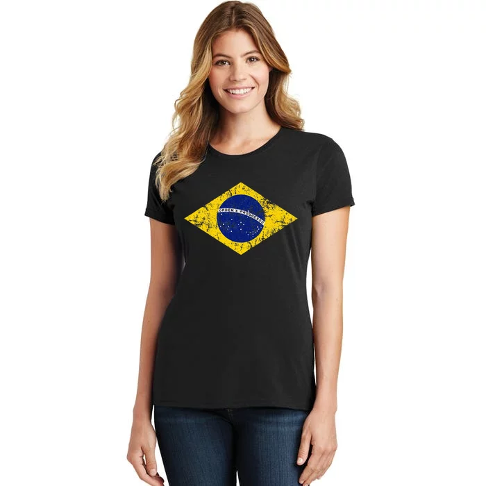 Brasil Brazilian Flag Green Women's T-Shirt