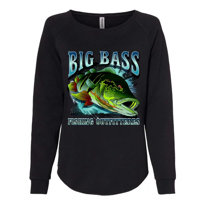 Big Bass Fishing Womens California Wash Sweatshirt