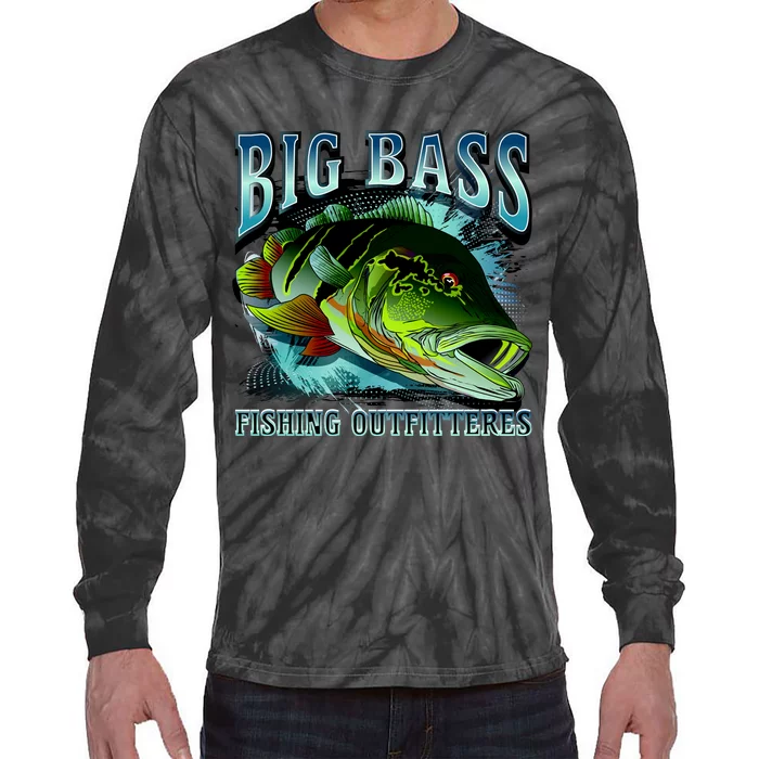 Big Bass Fishing Tie-Dye Long Sleeve Shirt