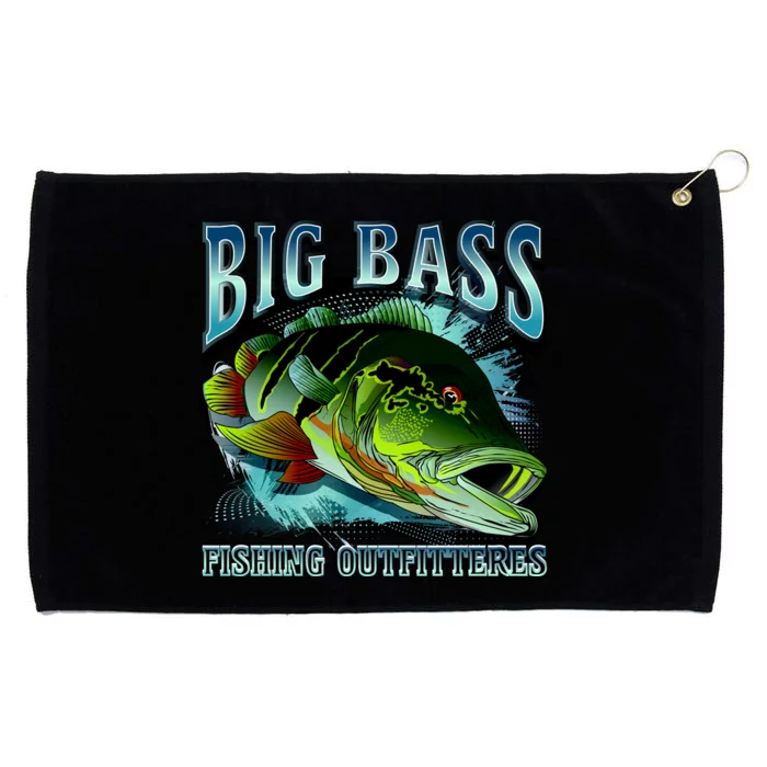 Big Bass Fishing Grommeted Golf Towel