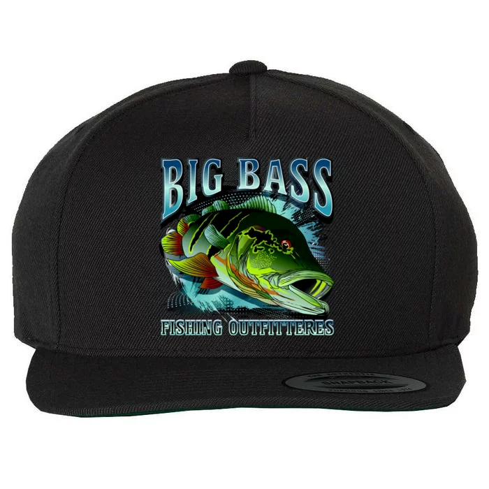 Big Bass Fishing Wool Snapback Cap