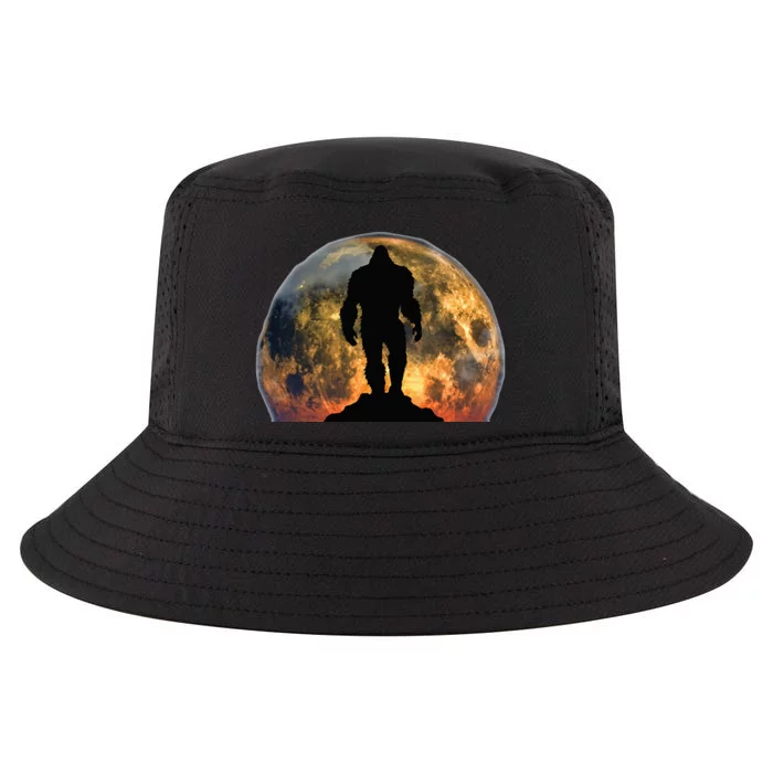 Bigfoot Believer Full Red Moon Night Sasquatch Cool Comfort Performance Bucket Hat