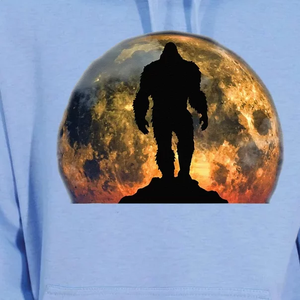 Bigfoot Believer Full Red Moon Night Sasquatch Unisex Surf Hoodie