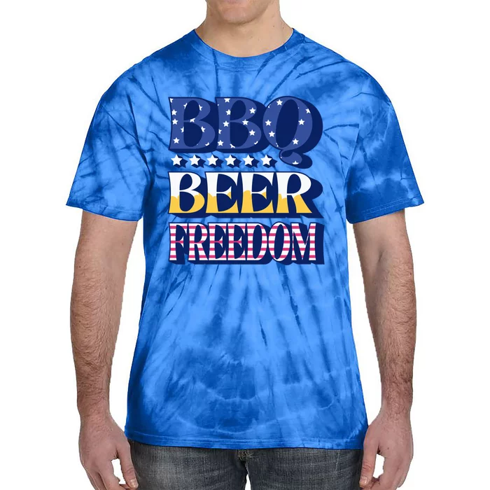 Bbq Beer Freedom Quote Great Gift Tie-Dye T-Shirt