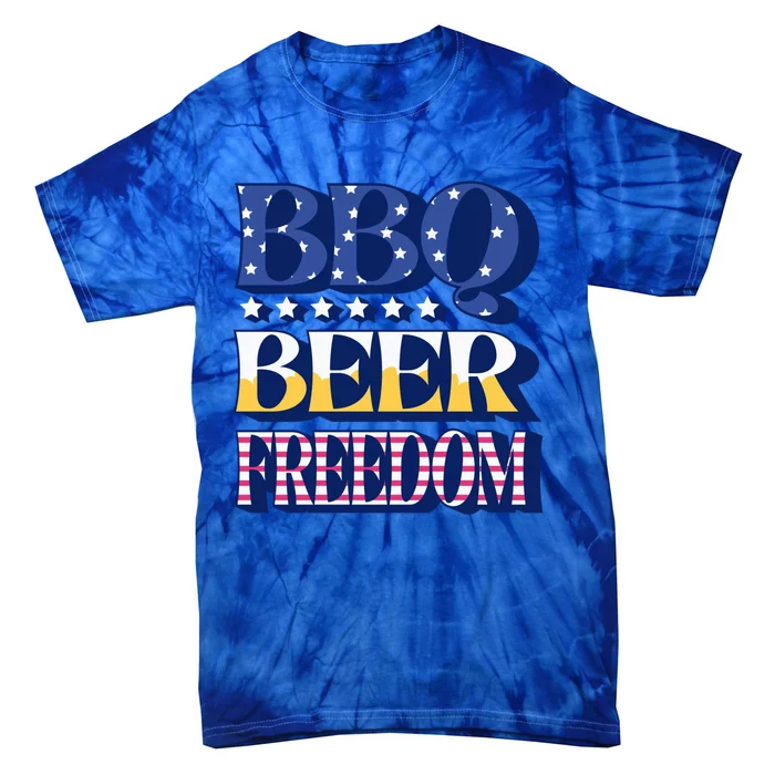 Bbq Beer Freedom Quote Great Gift Tie-Dye T-Shirt