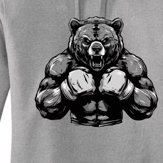 Bear Boxer Fighter Boxing Mixed Martial Arts Gift Women's Pullover Hoodie