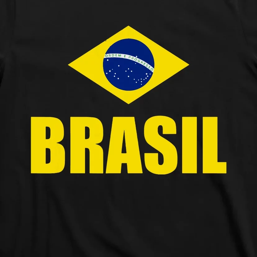 Brasil Brazilian Flag Soccer Sport Brazilian National Flag T-Shirt