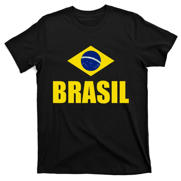 Brasil Brazilian Flag Soccer Sport Brazilian National Flag T-Shirt