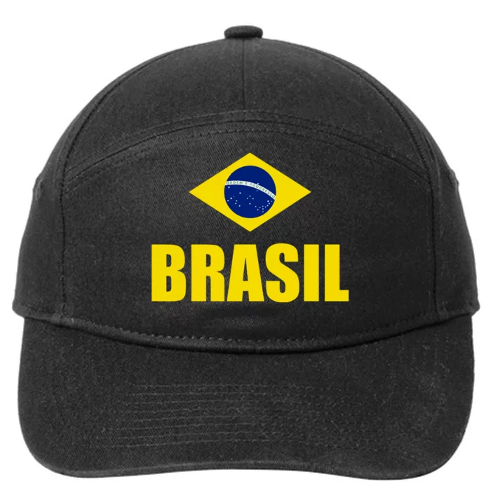 Brasil Brazilian Flag Soccer Sport Brazilian National Flag 7-Panel Snapback Hat