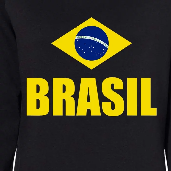 Brasil Brazilian Flag Soccer Sport Brazilian National Flag Womens California Wash Sweatshirt