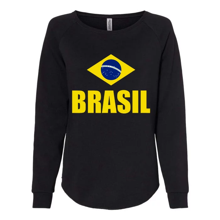 Brasil Brazilian Flag Soccer Sport Brazilian National Flag Womens California Wash Sweatshirt