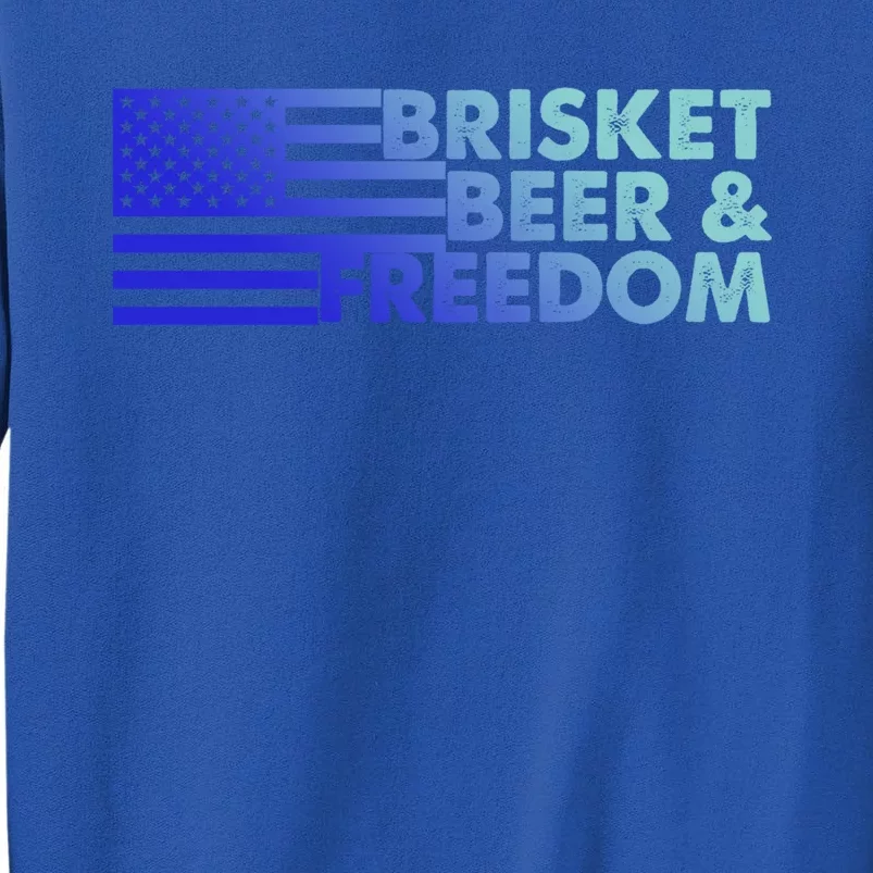 Brisket Beer Freedom Flag Dad Bbq Father's Day Meaningful Gift Sweatshirt