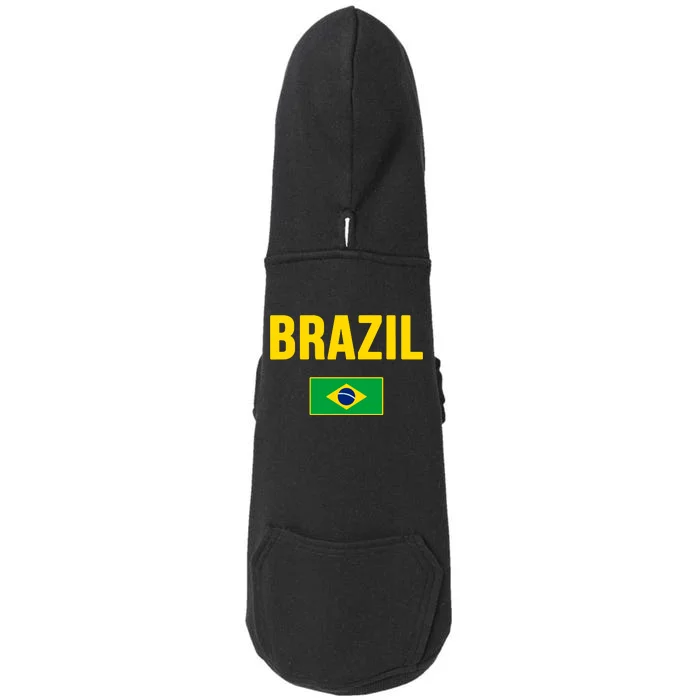 Brazil Brazilian Flag Brasil Bandera Bandeira Doggie 3-End Fleece Hoodie