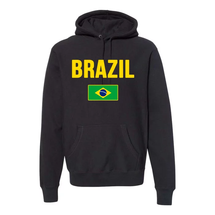 Brazil Brazilian Flag Brasil Bandera Bandeira Premium Hoodie