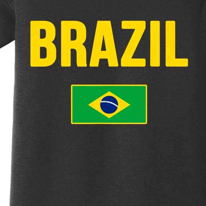 Brazil Brazilian Flag Brasil Bandera Bandeira Baby Bodysuit