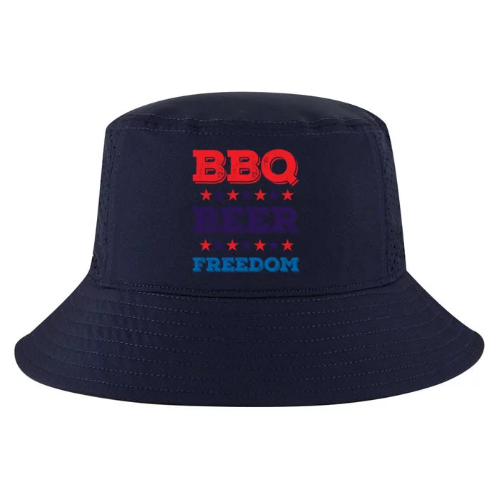 Bbq Beer Freedom Funny Gift America Usa Party 4th Of July Gift Cool Comfort Performance Bucket Hat