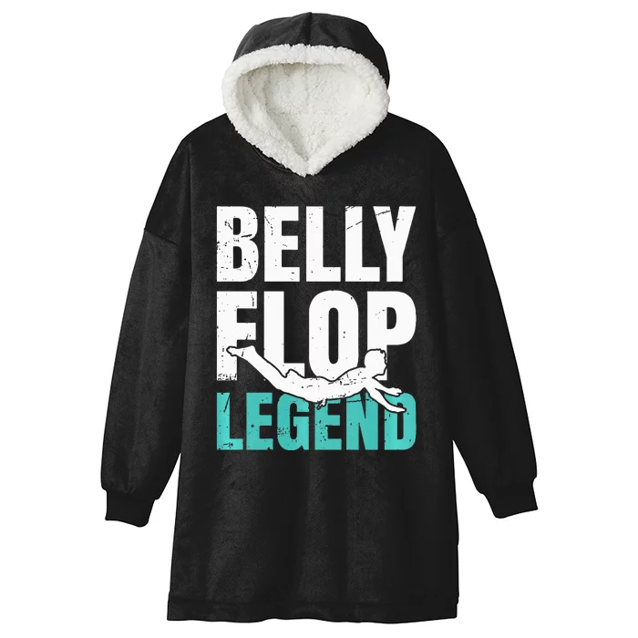 Bellyflop Belly Flop Hooded Wearable Blanket