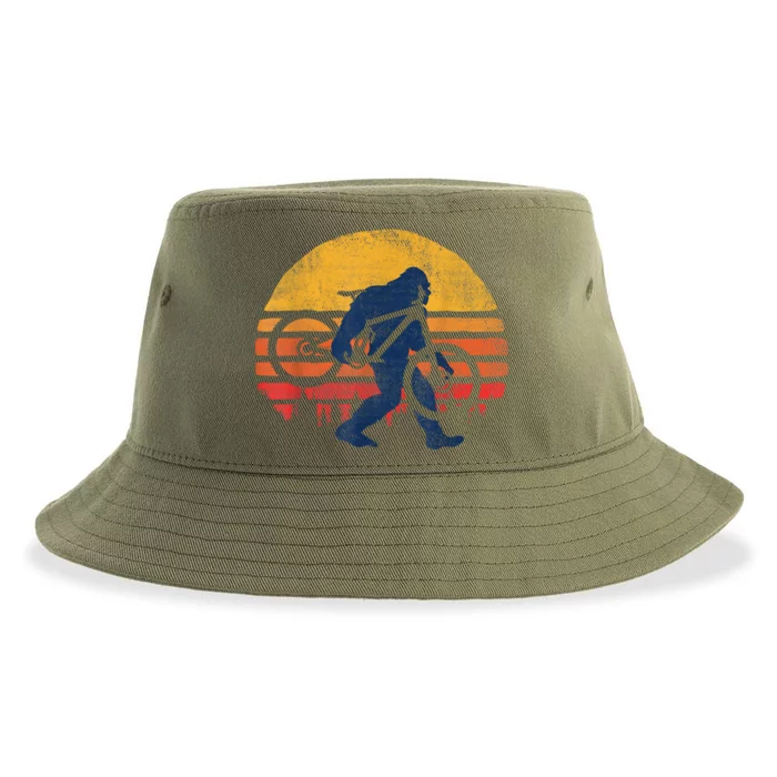 Bigfoot Bike Funny MTB Graphic Sustainable Bucket Hat