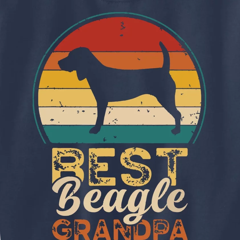 Best Beagle Grandpa Fathers Day Grandfather Beagle Kids Sweatshirt