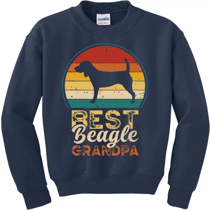 Best Beagle Grandpa Fathers Day Grandfather Beagle Kids Sweatshirt