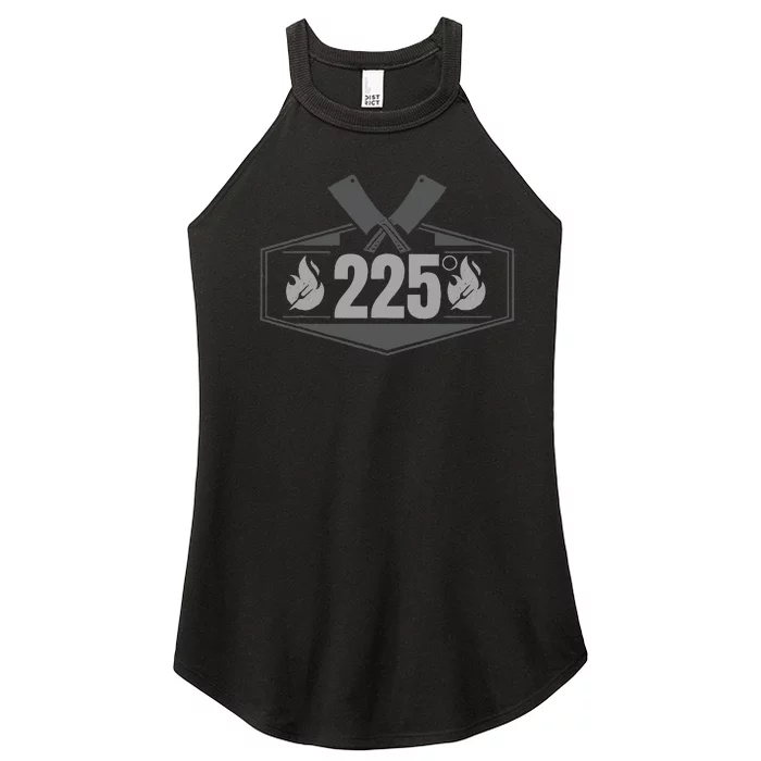 Bbq Barbeque Grilling 225 Degrees Smoking Meat Dad Father Women’s Perfect Tri Rocker Tank