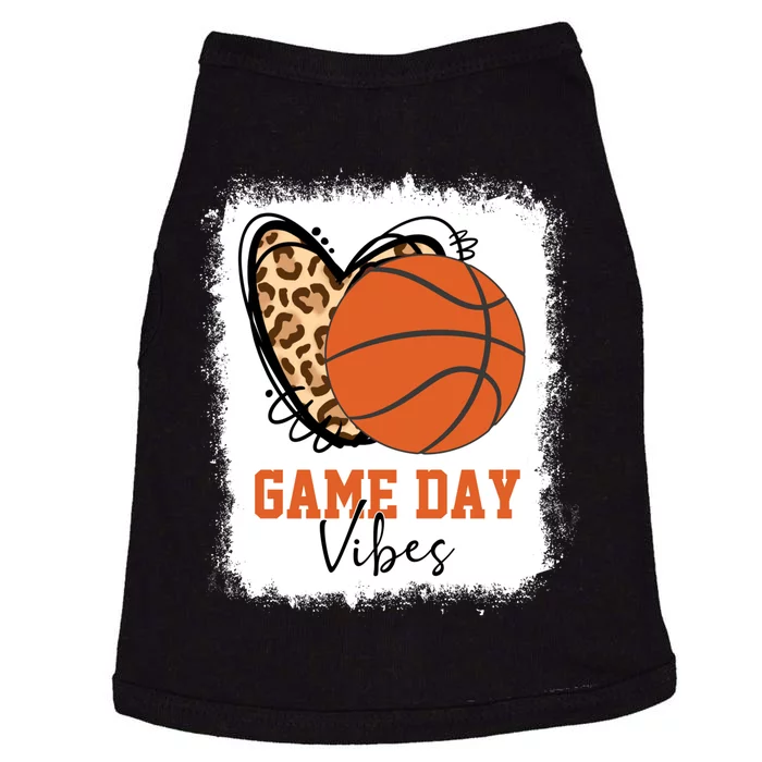 Bleached Basketball Game Day Vibes Basketball Mom Game Day Doggie Tank