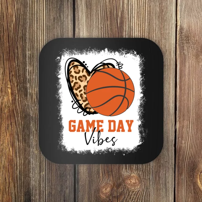 Bleached Basketball Game Day Vibes Basketball Mom Game Day Coaster