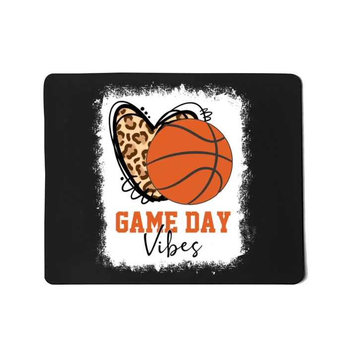 Bleached Basketball Game Day Vibes Basketball Mom Game Day Mousepad