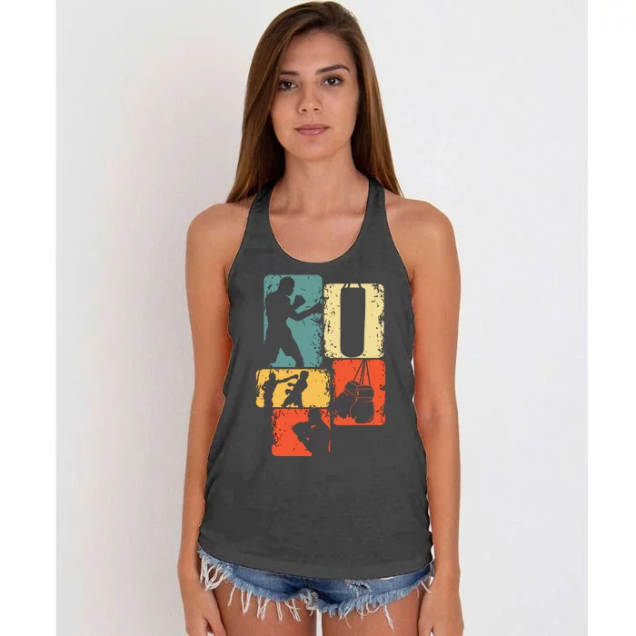 Boxer Boxing Gift Women's Knotted Racerback Tank