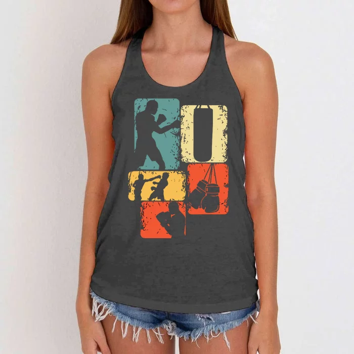 Boxer Boxing Gift Women's Knotted Racerback Tank