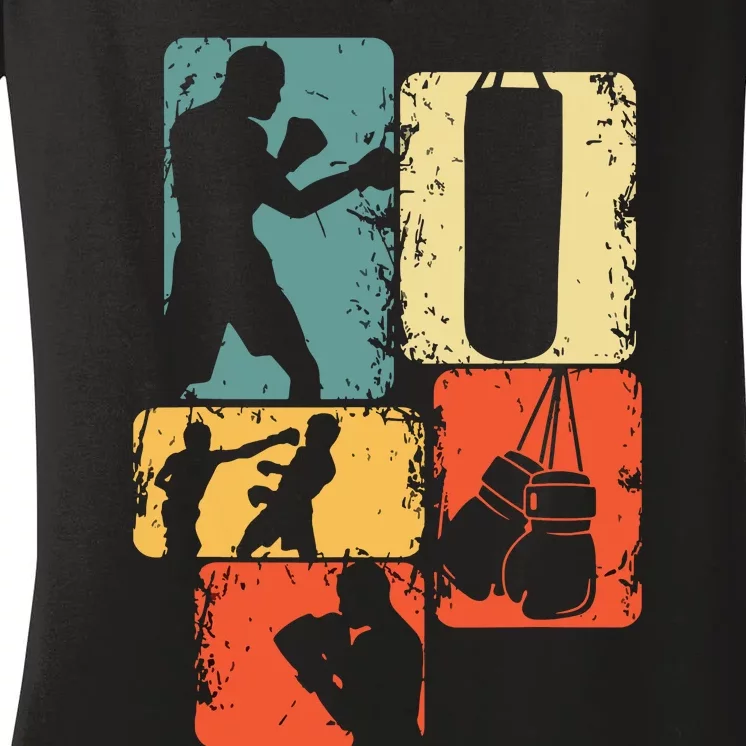 Boxer Boxing Gift Women's V-Neck T-Shirt