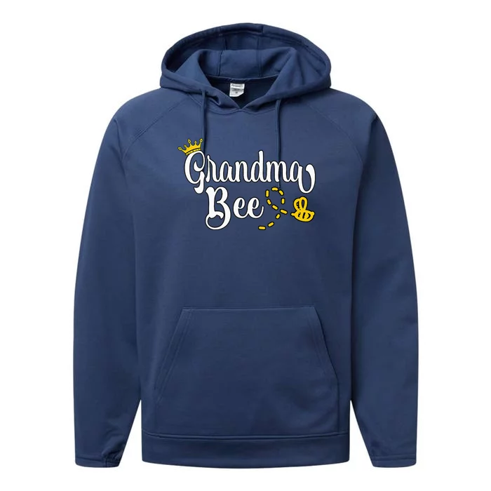 Beekeeper Beekeeping Grandma Bee Performance Fleece Hoodie