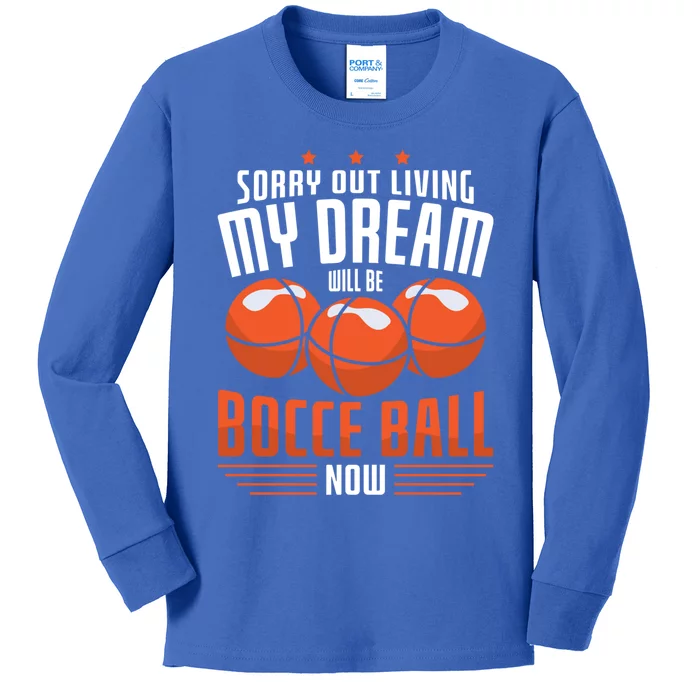 Bocce Ball Gift Kids Long Sleeve Shirt