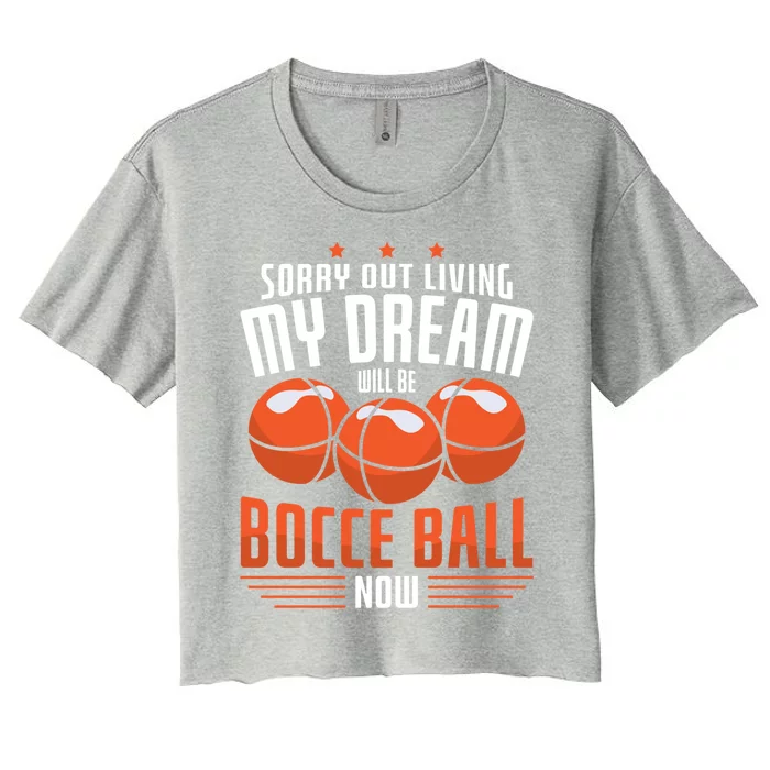 Bocce Ball Gift Women's Crop Top Tee