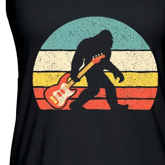 Bigfoot Bass Guitar Bass Player Bassist Music Guitarist Ladies Essential Flowy Tank