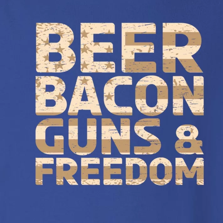 Beer Bacon Guns And Freedom Bbq Meat Pig Lover Bacon Gift Toddler Long Sleeve Shirt