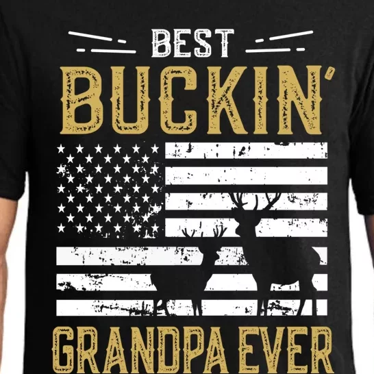 Best Buckin Grandpa Ever Funny Gift Deer Hunter Cool Hunting Pajama Set