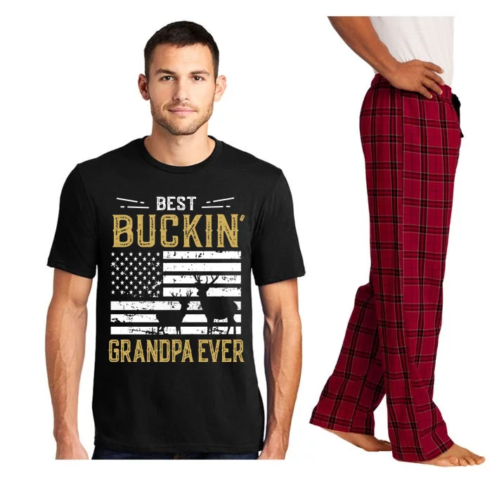 Best Buckin Grandpa Ever Funny Gift Deer Hunter Cool Hunting Pajama Set