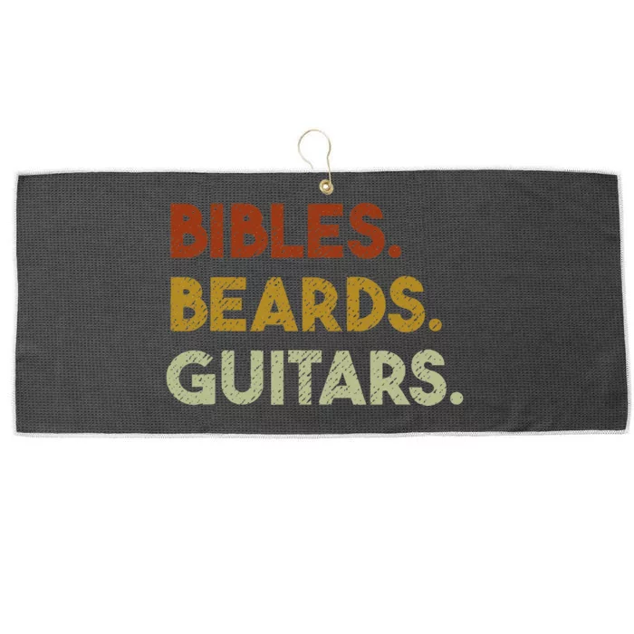 Bibles Beards Guitars Christian Guitar Worship Large Microfiber Waffle Golf Towel