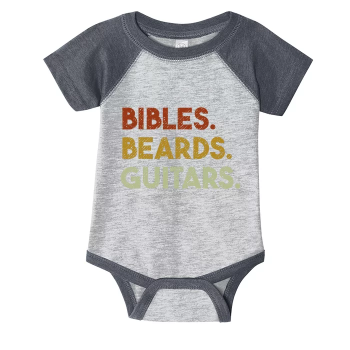 Bibles Beards Guitars Christian Guitar Worship Infant Baby Jersey Bodysuit