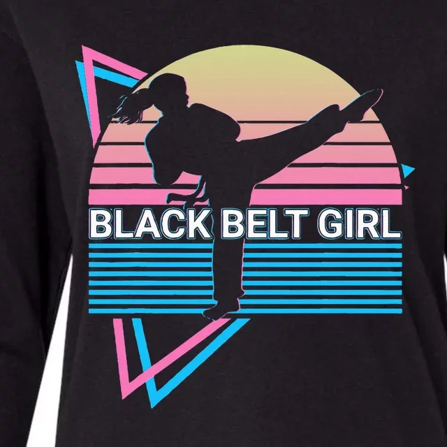 Black Belt Girl Judo Karate Jiu Jitsu Taekwondo Aikido Womens Cotton Relaxed Long Sleeve T-Shirt