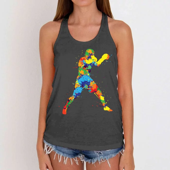 Boxing Boxer Gift Women's Knotted Racerback Tank