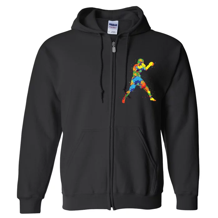 Boxing Boxer Gift Full Zip Hoodie