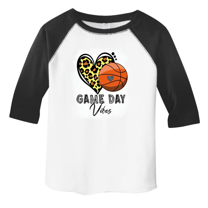 Bleached Basketball Game Day Vibes Basketball Mom Game Day Funny Gift Toddler Fine Jersey T-Shirt