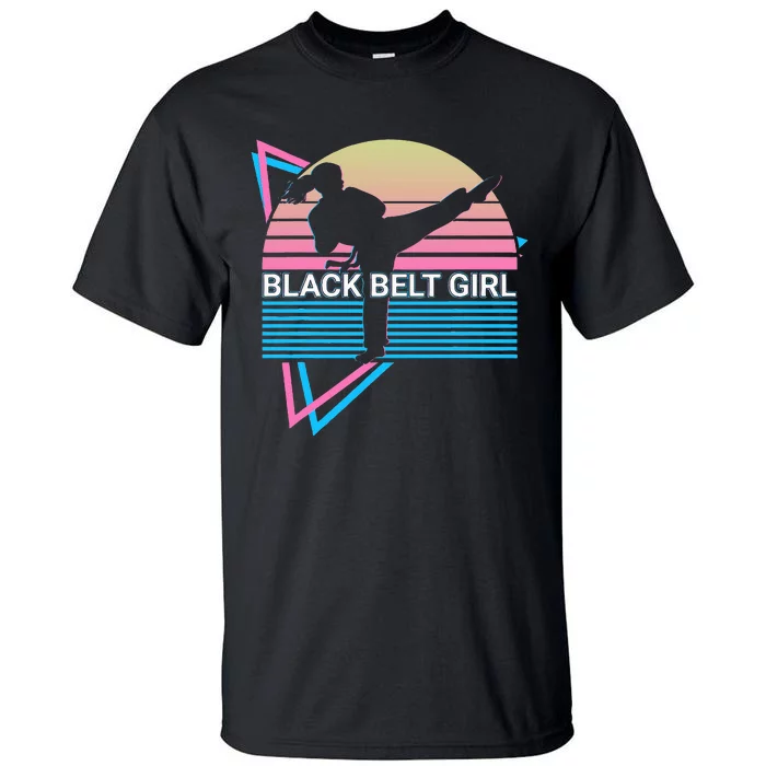 Black Belt Girl Judo Karate Jiu Jitsu Taekwondo Aikido Tall T-Shirt