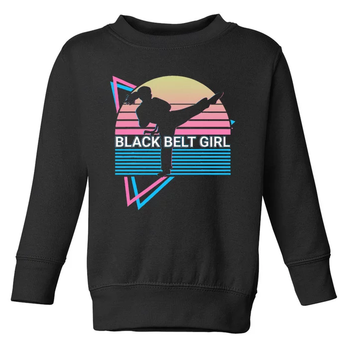 Black Belt Girl Judo Karate Jiu Jitsu Taekwondo Aikido Toddler Sweatshirt