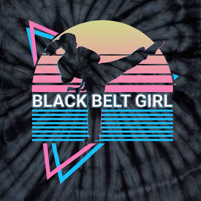 Black Belt Girl Judo Karate Jiu Jitsu Taekwondo Aikido Tie-Dye T-Shirt