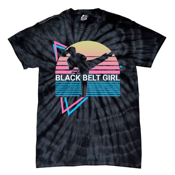 Black Belt Girl Judo Karate Jiu Jitsu Taekwondo Aikido Tie-Dye T-Shirt