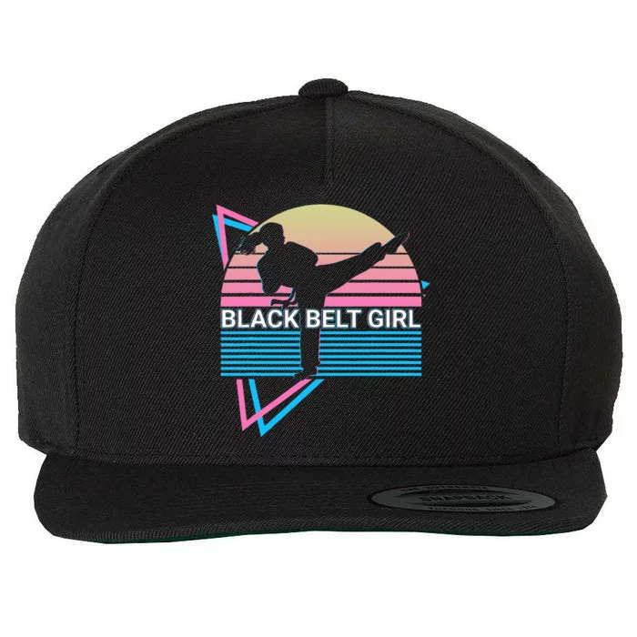 Black Belt Girl Judo Karate Jiu Jitsu Taekwondo Aikido Wool Snapback Cap