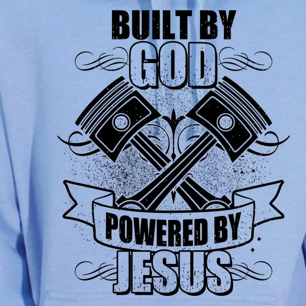 Built By God Powered By Jesus Car Engine Pistons Unisex Surf Hoodie